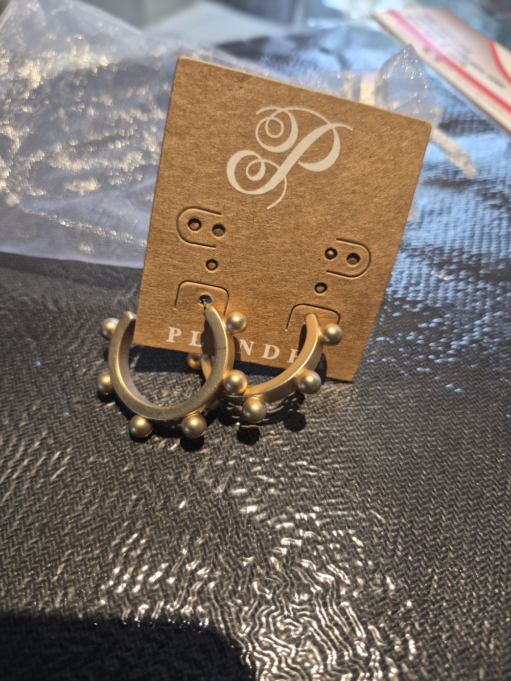 Pandora Gold Beaded Hoop Earrings for Kids